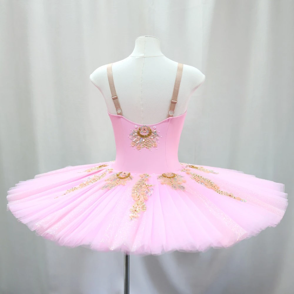 Vestido tut&uacute; de ballet con adornos florales | Opciones rojo/rosa/amarillo | Tallas para ni&ntilde;os y adul