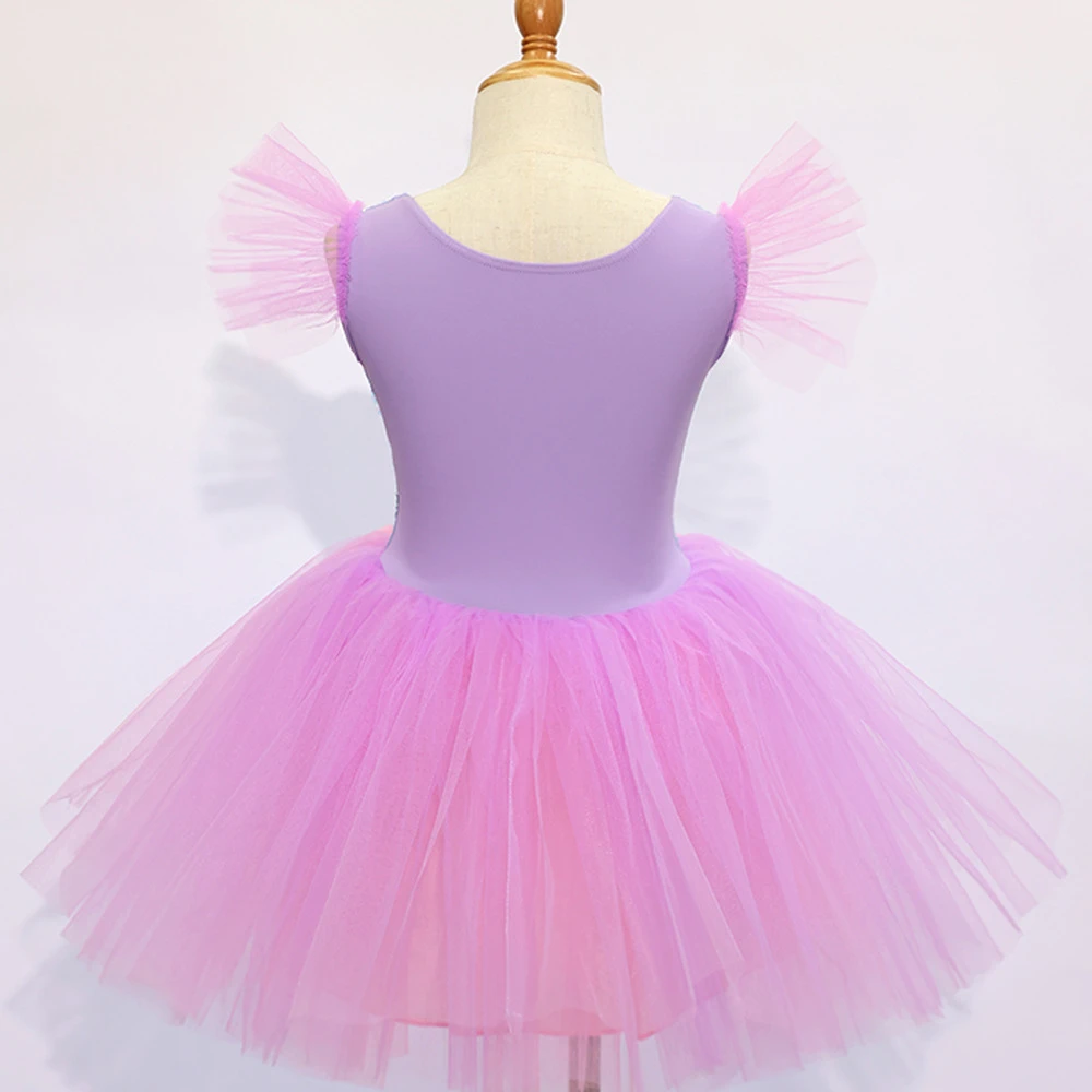 Vestido tut&uacute; de tul rosa morado para ni&ntilde;as, princesa informal para ni&ntilde;os Vestido-ALP0107