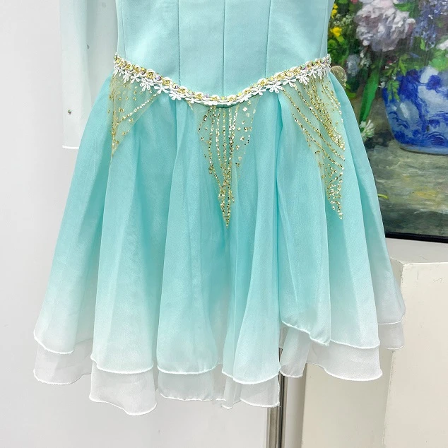Vestido corto de ballet degradado verde menta | R1551
