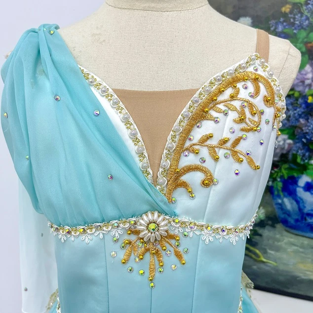 Vestido corto de ballet degradado verde menta | R1551