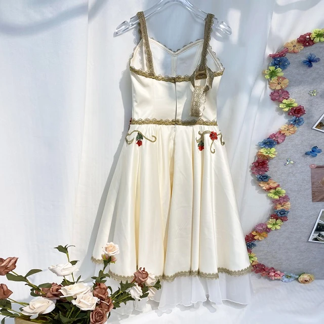 Vestido de ballet blanco crema El despertar de la flora | R0696