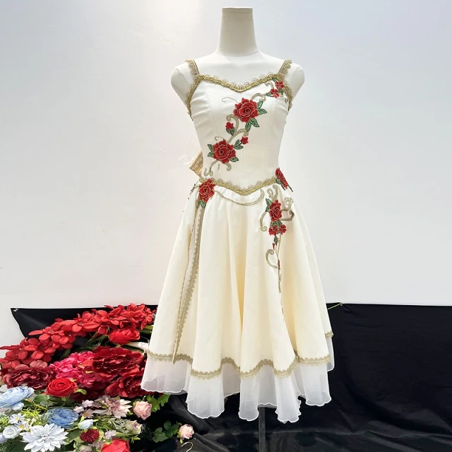 Vestido de ballet blanco crema El despertar de la flora | R0696