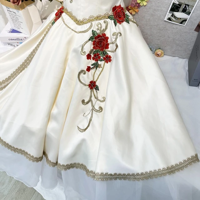 Vestido de ballet blanco crema El despertar de la flora | R0696