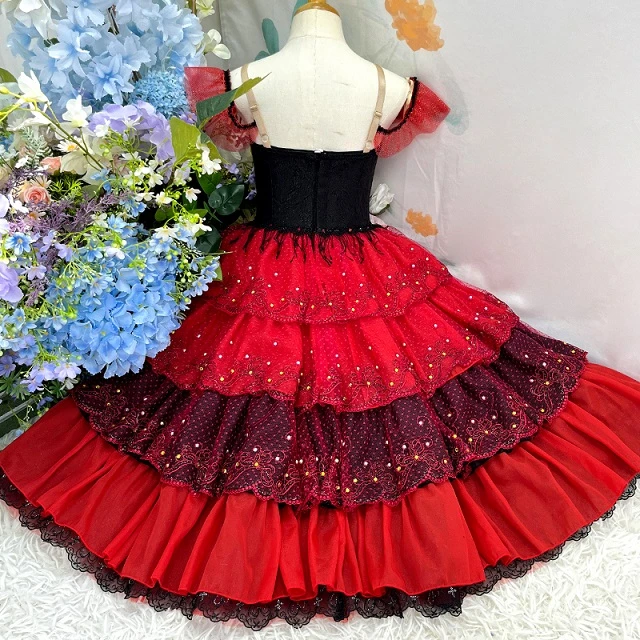 Vestido tut&uacute; de ballet rojo con personaje de Don Quijote | R0750