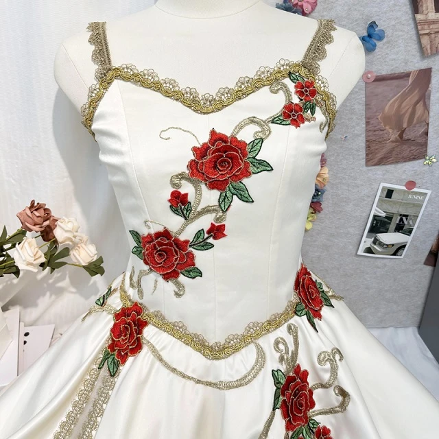 Vestido de ballet blanco crema El despertar de la flora | R0696
