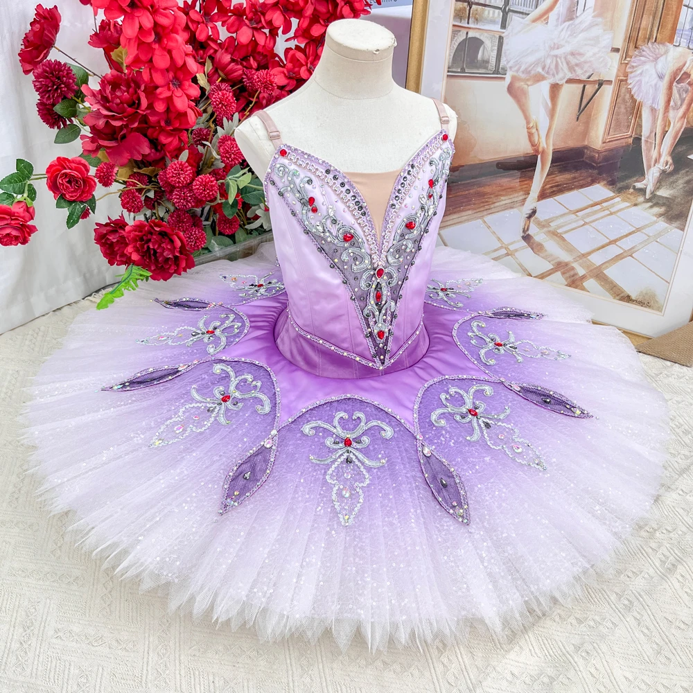 Tut&uacute; de panqueque de ballet profesional lavanda Ombre | T1509