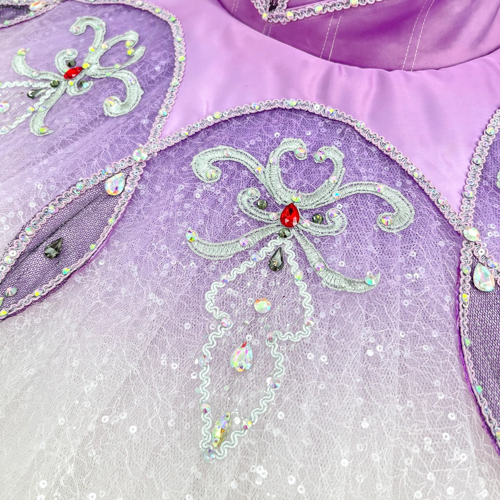 Tut&uacute; de panqueque de ballet profesional lavanda Ombre | T1509
