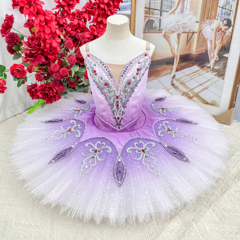 Tut&uacute; de panqueque de ballet profesional lavanda Ombre | T1509