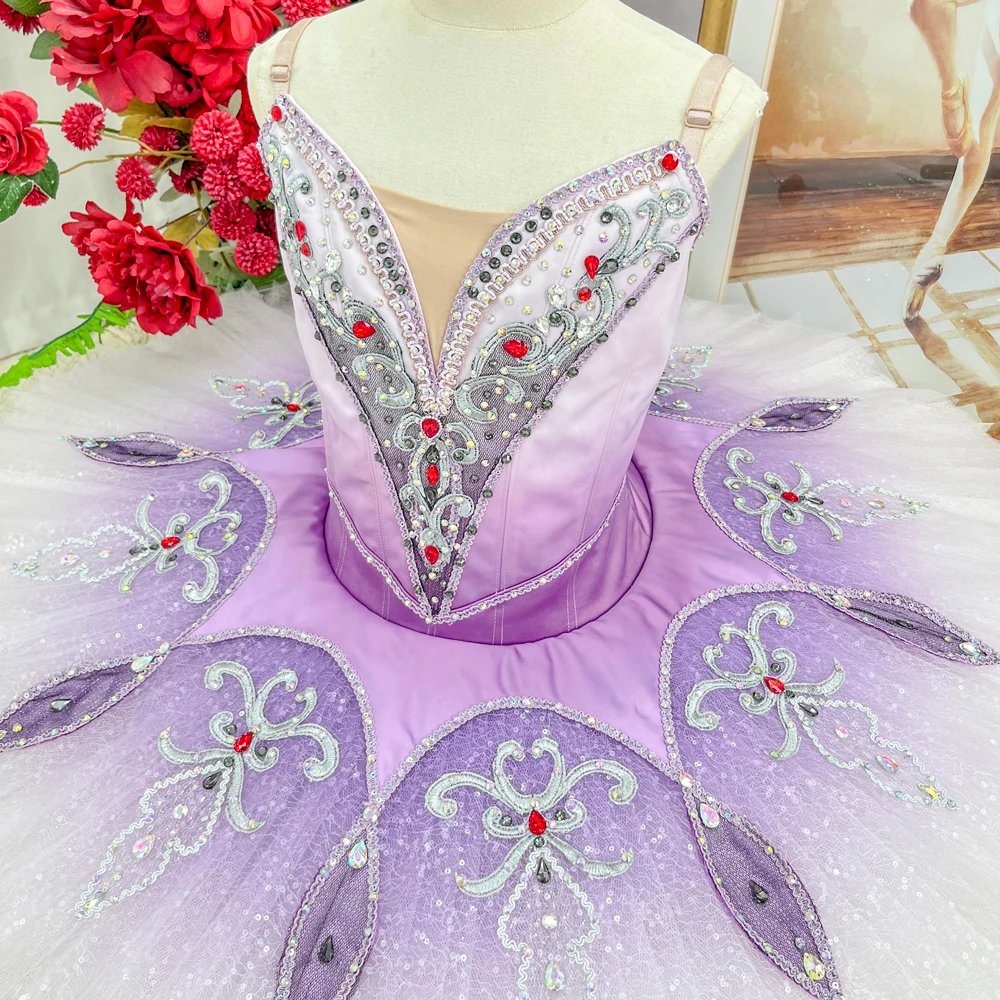 Tut&uacute; de panqueque de ballet profesional lavanda Ombre | T1509