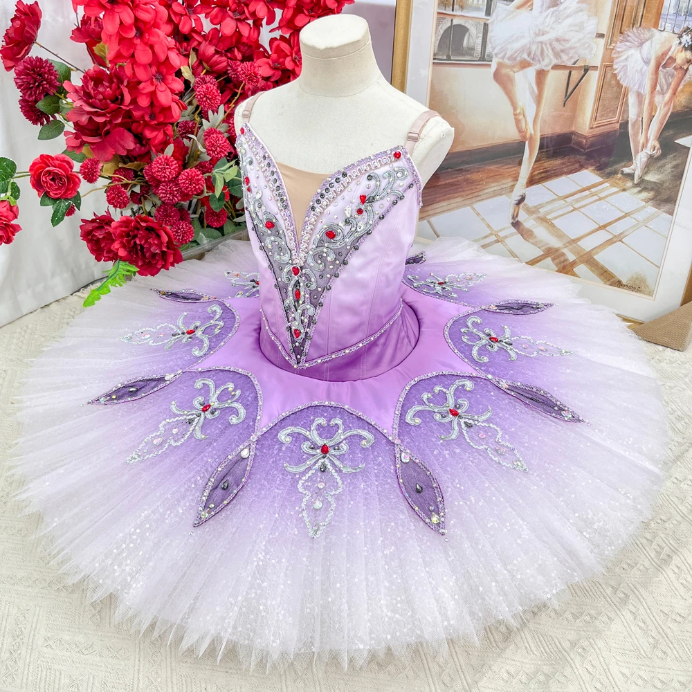 Tut&uacute; de panqueque de ballet profesional lavanda Ombre | T1509