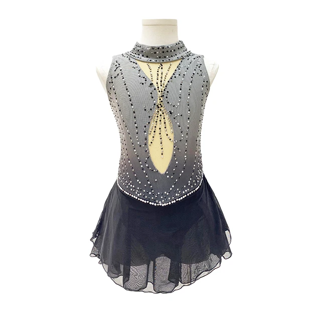 Blue Ombre Rhinestone Artistic Gymnastics Costume|AL-G24004